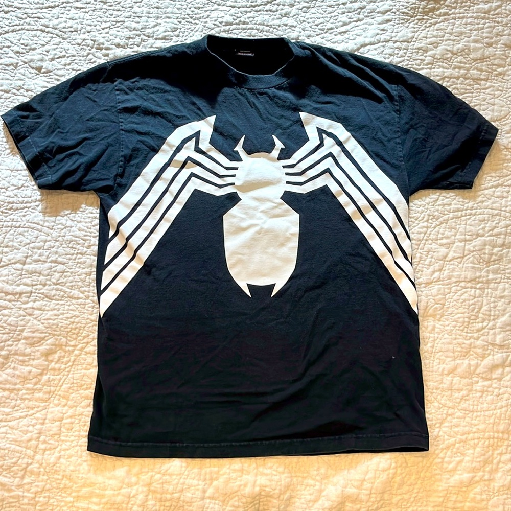 Marvel Spider-Man logo men’s black and white T-shirt